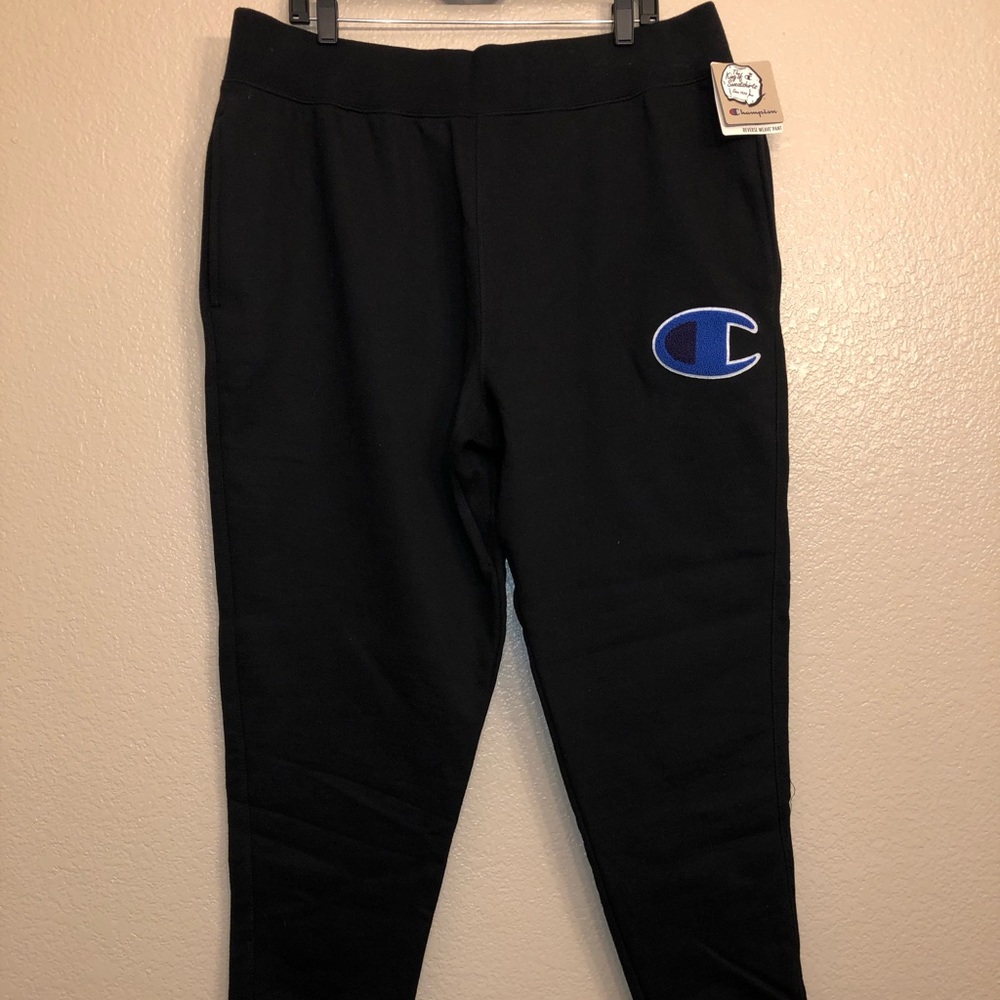 Champion Reverse Weave Black Tapered Jogger Pants